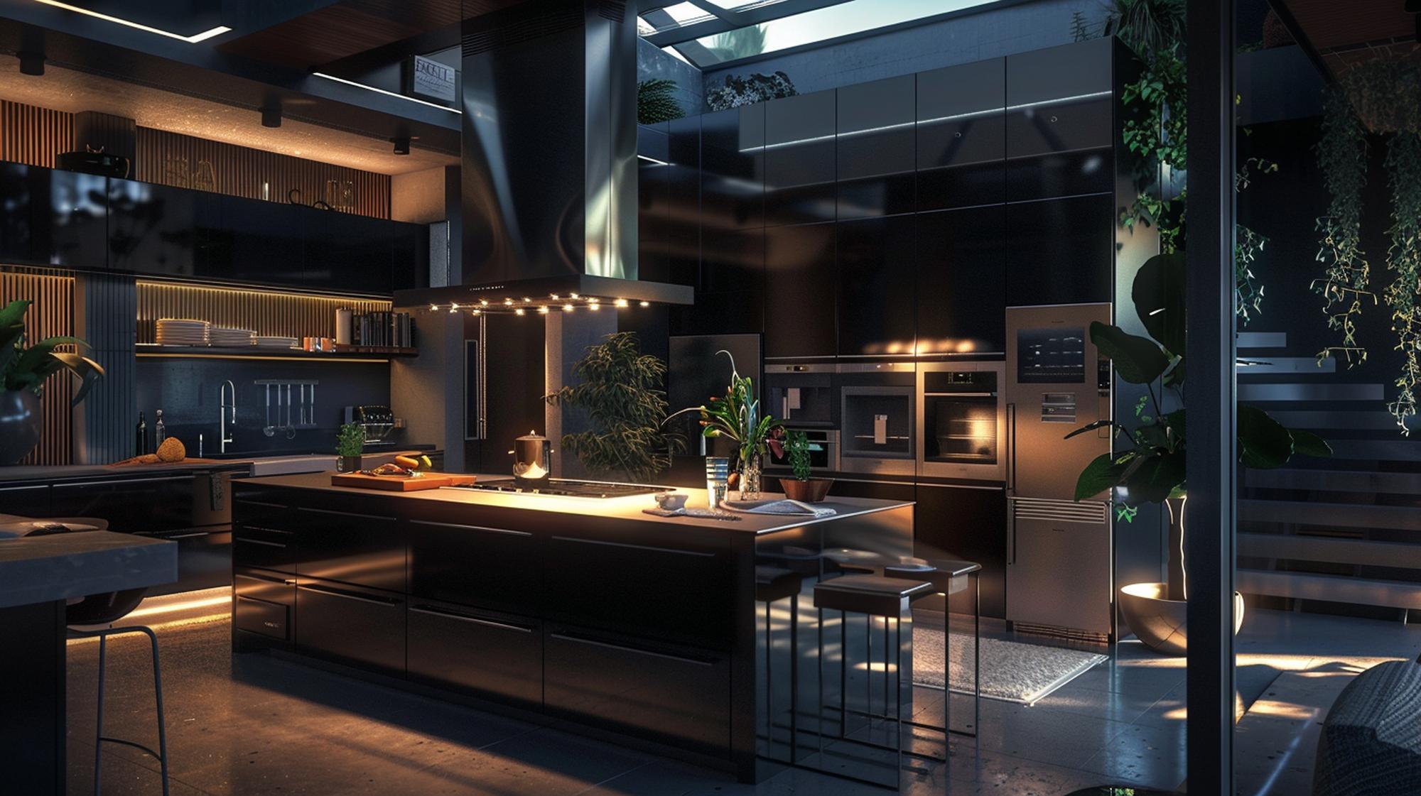 Sede e cucina didattica con design futuristico